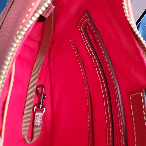 SOLD-Dooney and Bourke Kimberly Orange Crossbody - Picture 12 of 16